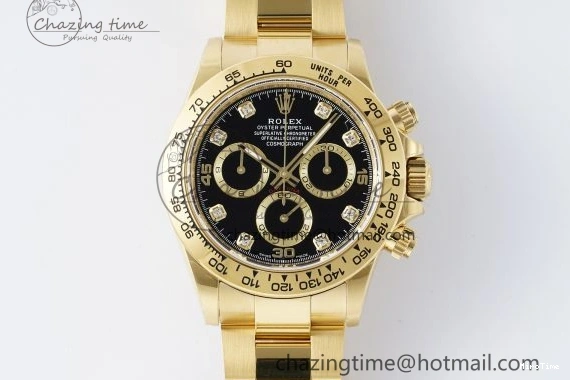 MiroTime 0228 Daytona 116508 BTF 1:1 Best Edition Black Diamonds Dial on YG Bracelet SA Sporty 2151